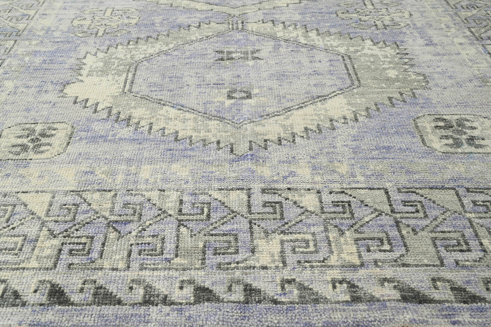 6’5”x9’6” Gray Hand Knotted Traditional Oushak Wool Oriental Area Rug