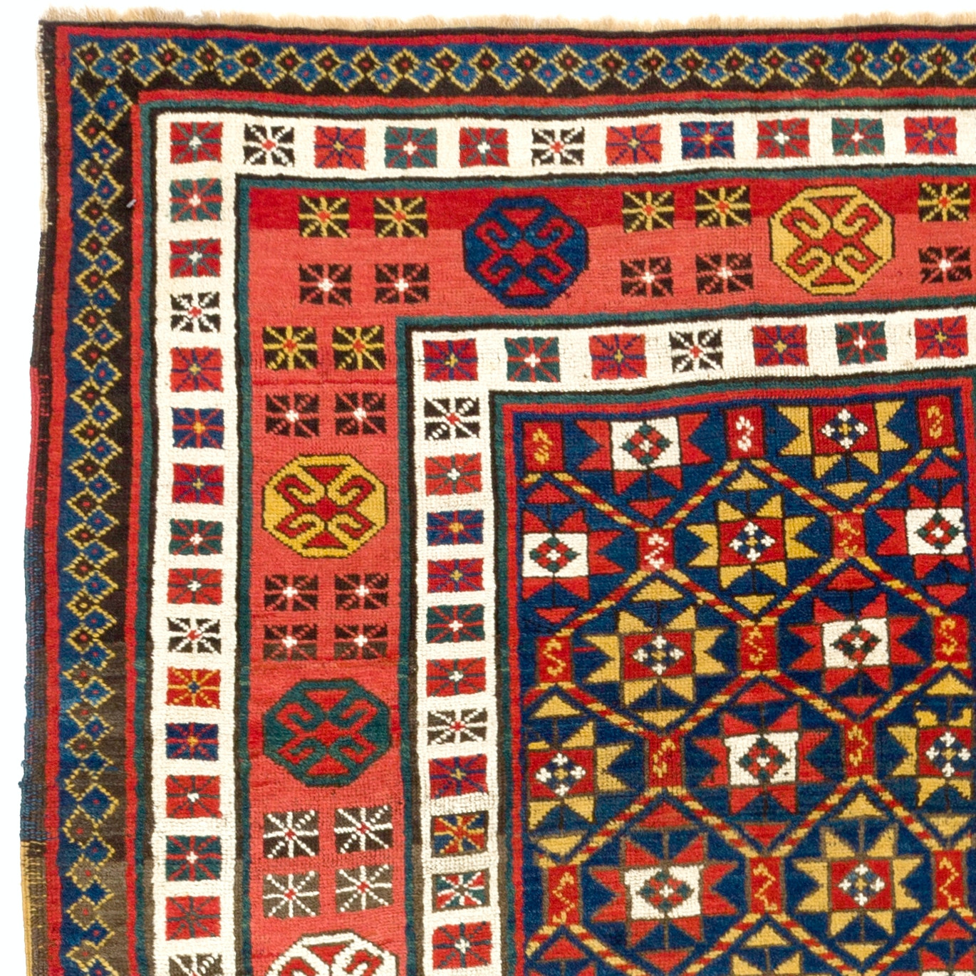 3.7×8 Ft Antique 19th Century Caucasian Talish long Rug, Circa 1875