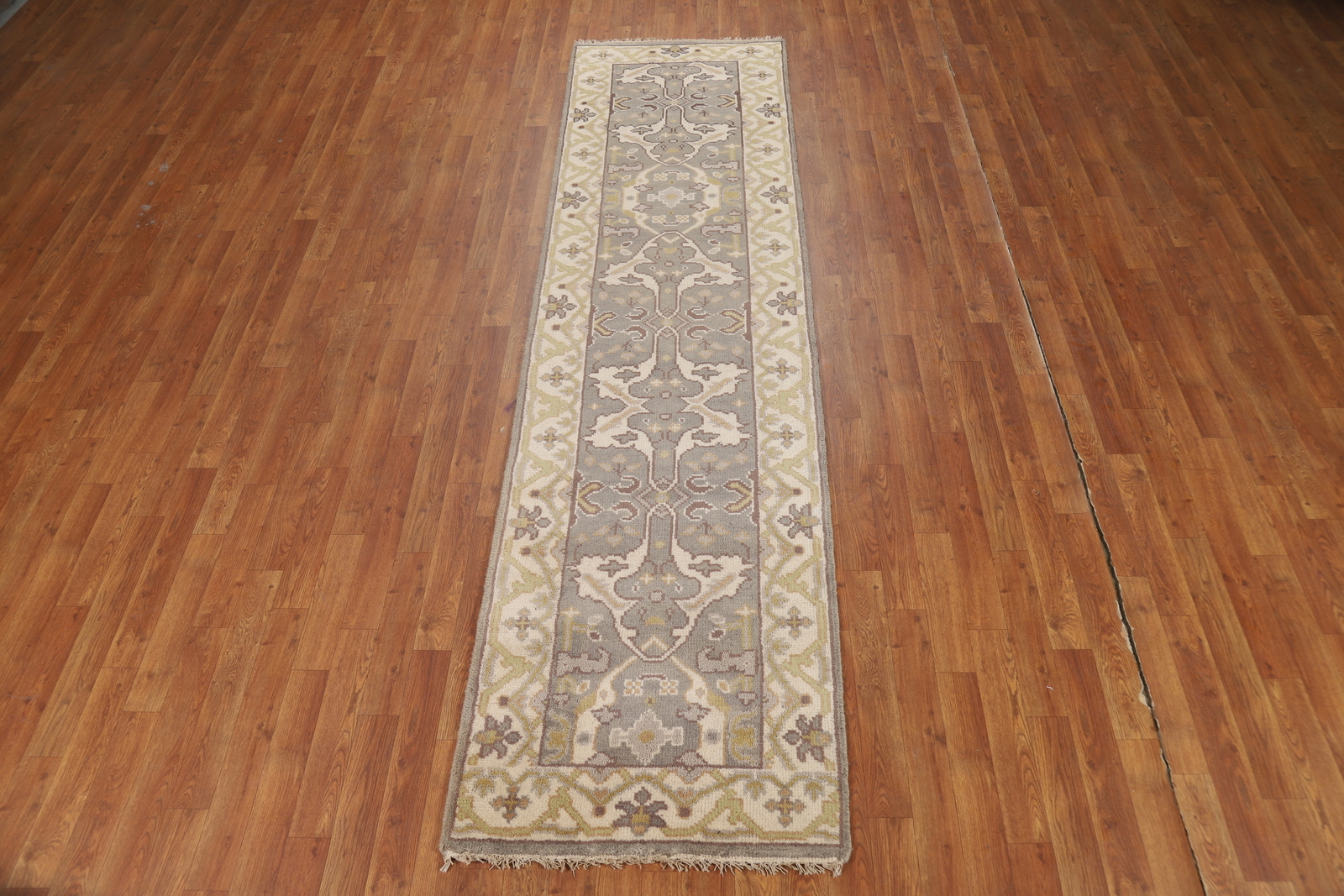 Luxurious Handcrafted Oushak Indian 10′ Runner Rug Thick Plush 3×10 ft.