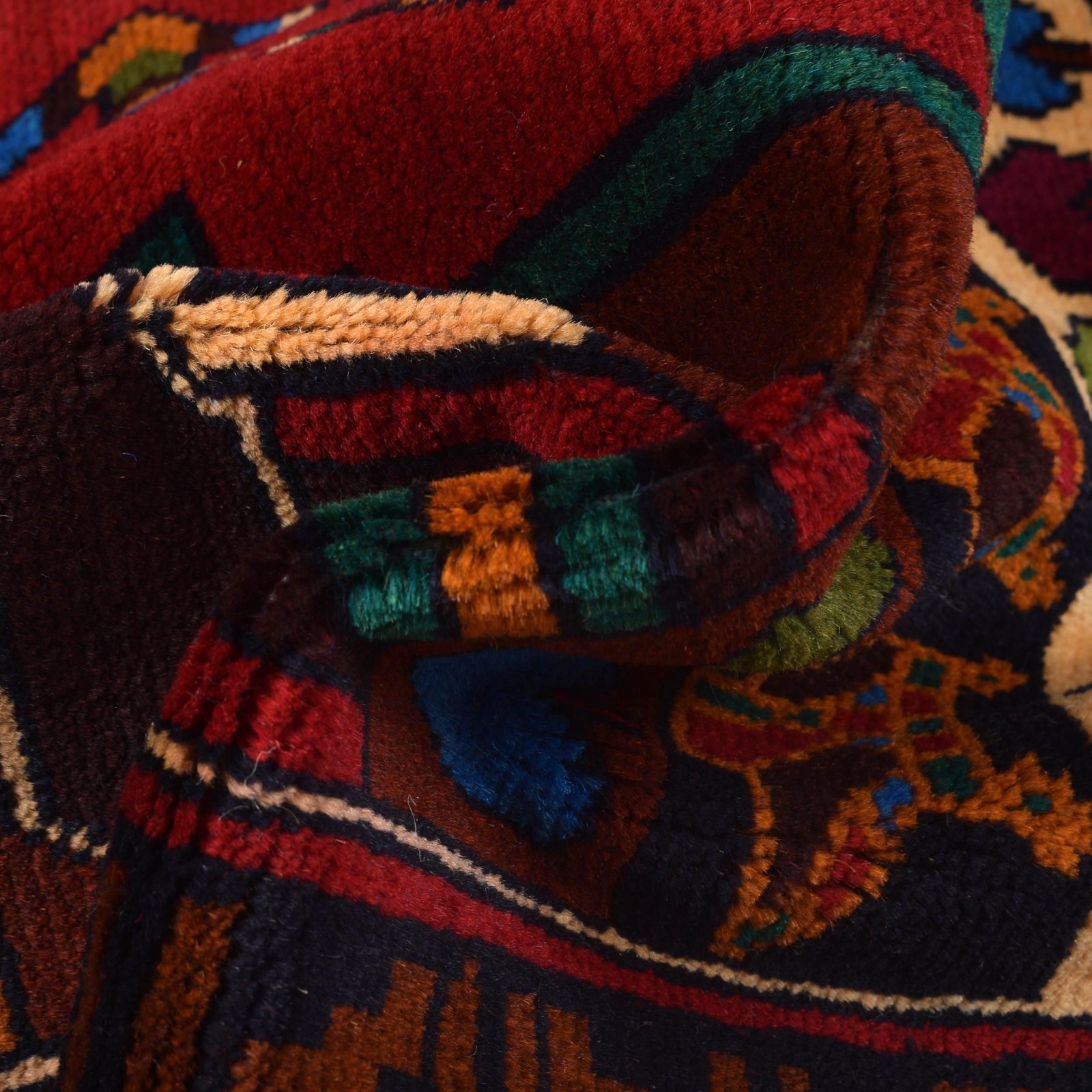 Pictorial Hand Knotted Tribal Pictorial Village Scenery Wool Rug 3’9×6’7ft 11659