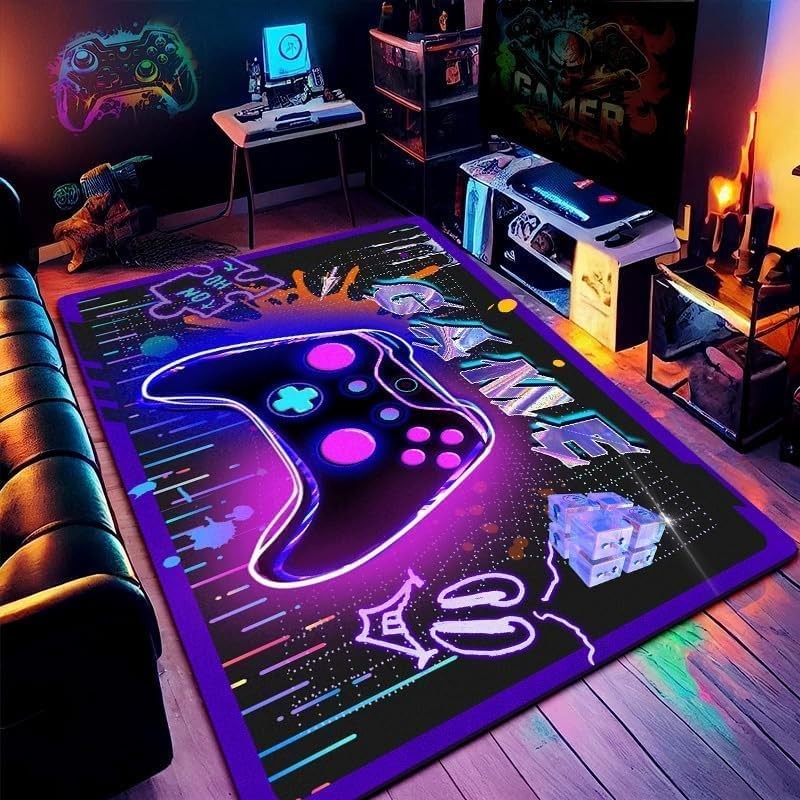Gaming Rug Gamer Rug For Boys Room 35×24 Inch Small Colorful Area Rug