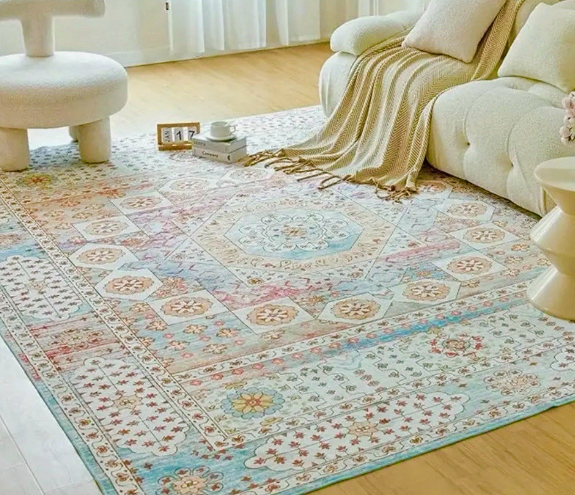 4×6 New Faux Cashmere Machine Washable Rug In Moroccan Bohemian Turkish Boho