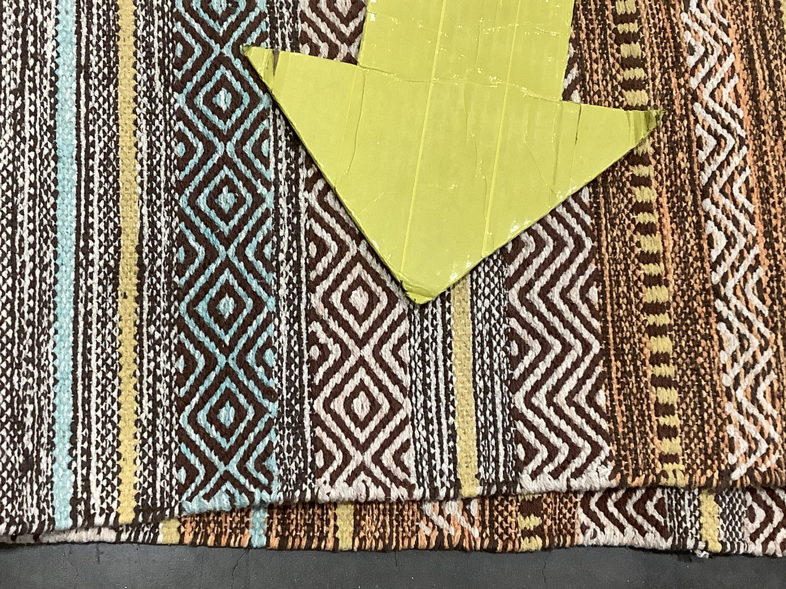 TURQUOISE / BROWN 5′-0″ x 8′-0″ Damaged Rug, Reduced Price 1172685826 MTK901E-5