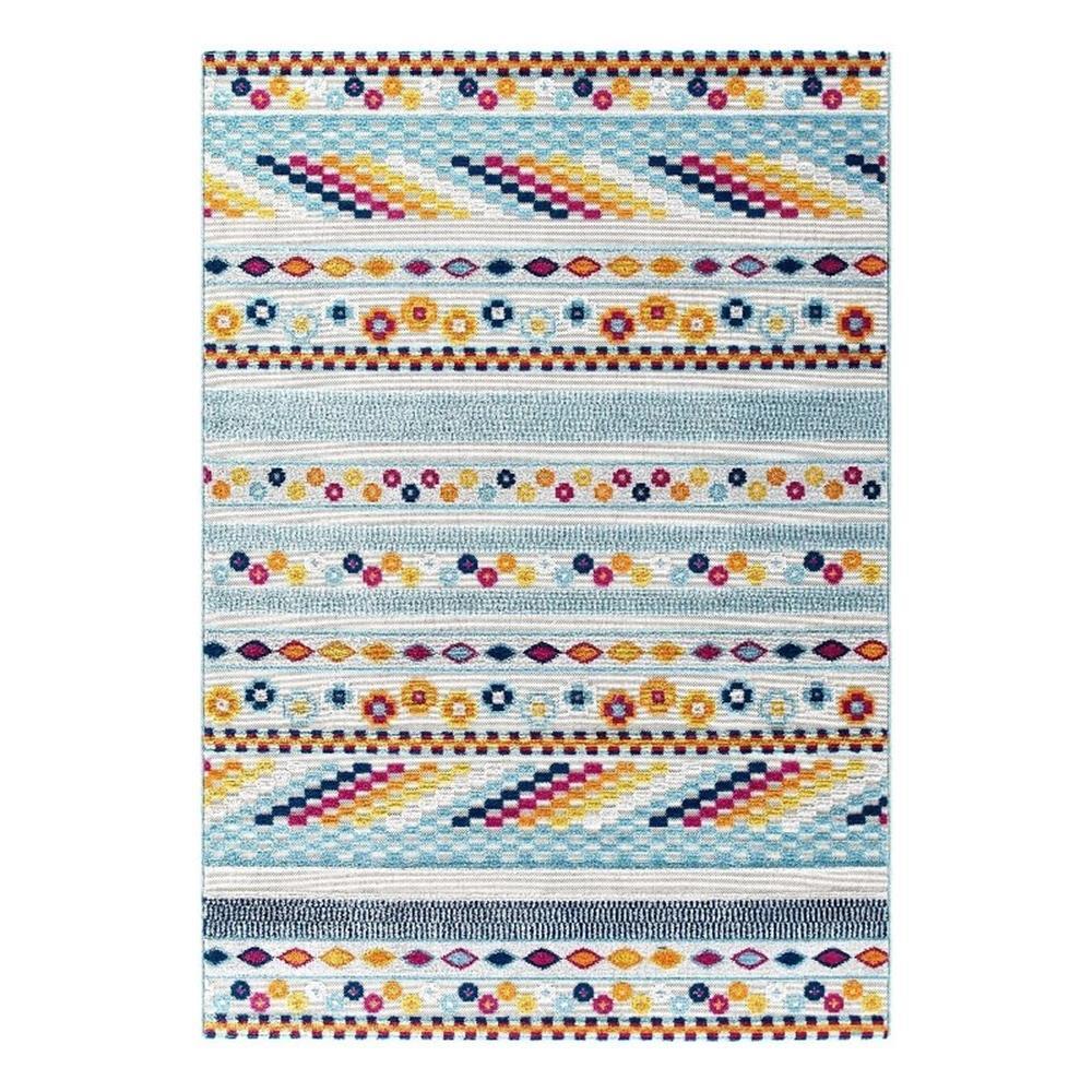 Modway Reflect 94.5×122″ Cadhla Geometric Lattice Area Rug in Multi-Color