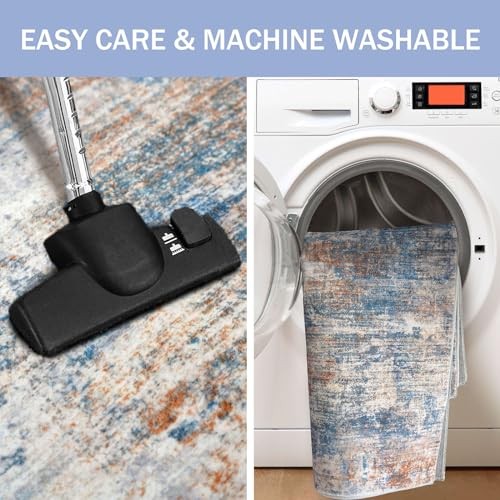 Abstract Area Rug 3×5 Ft Washable Rugs for Entryway Indoor, Non Slip Kitchen