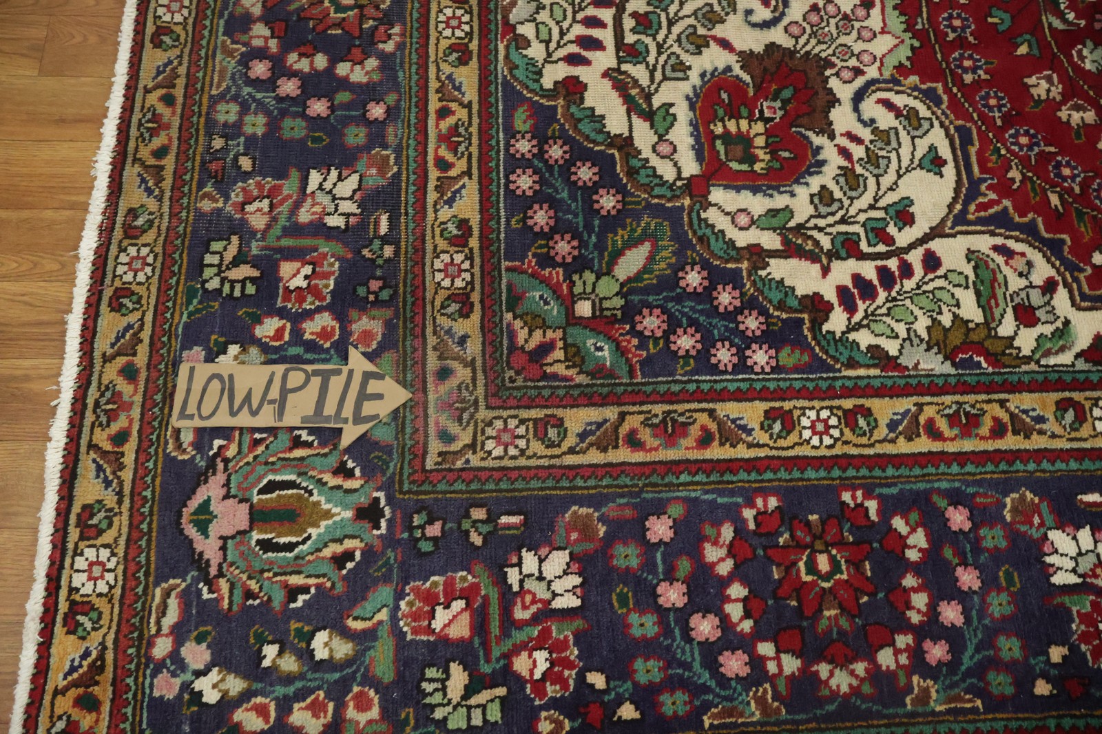 Traditional Living Room Area Rug 10×13 Medallion Red & Navy Blue Classic Carpet