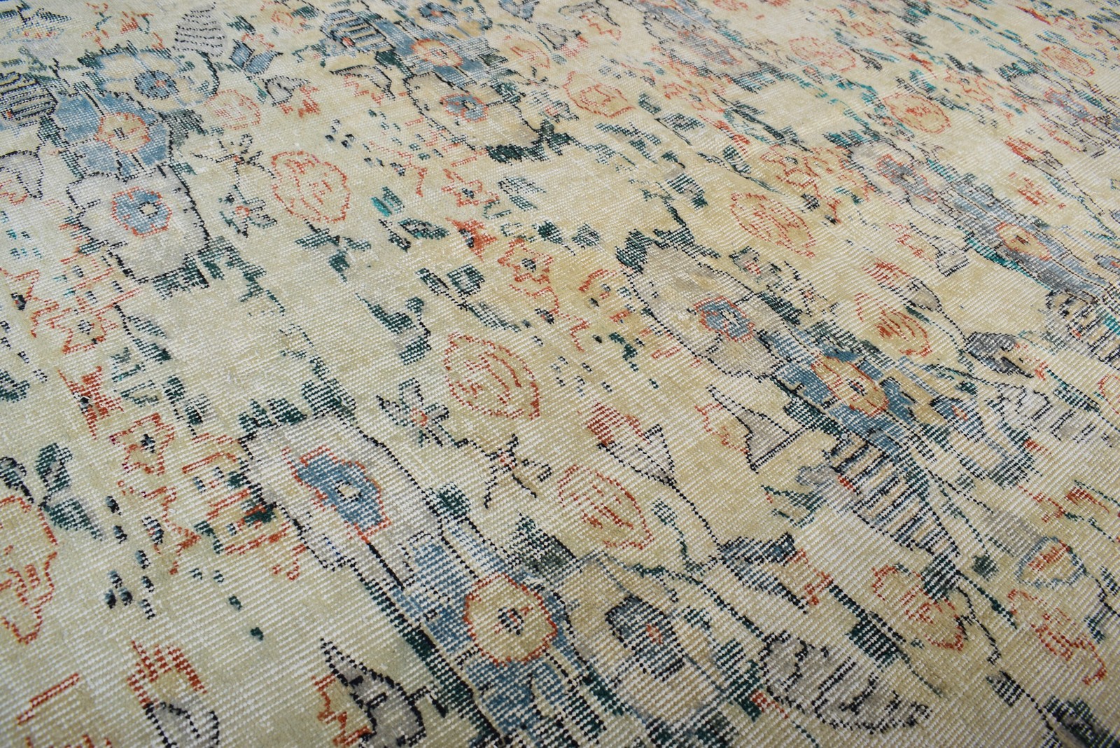 Turkish Rug 5,1×8 ft (156×245 cm), Blue Striped Vintage Rug