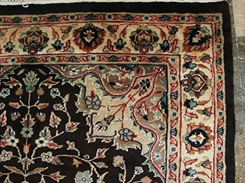 Area Rug Hot Brownie Choco Medallion Wool Silk Hand Knotted Indoor Carpet (6×4)’