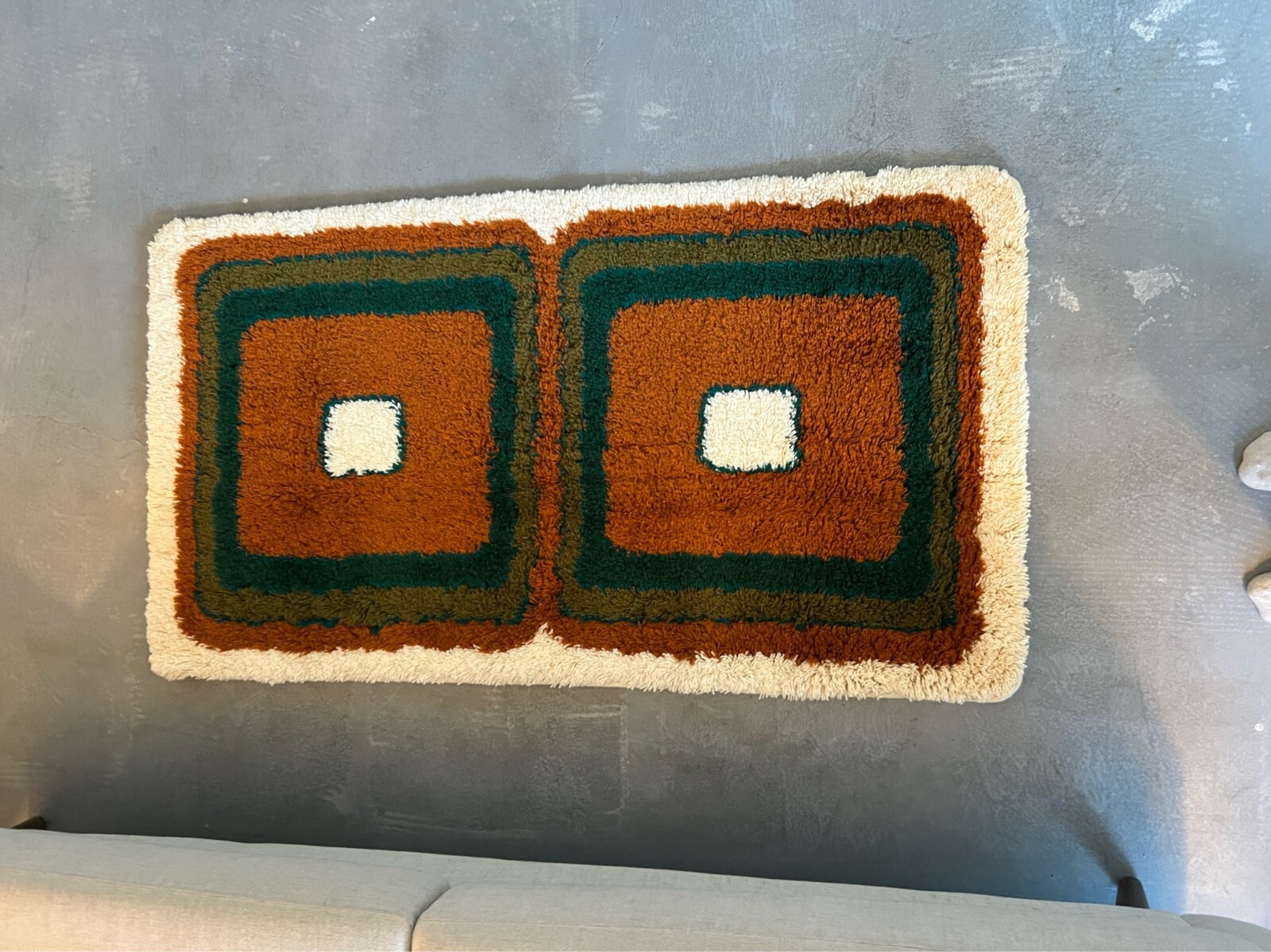 1960’s HOJER EKSPORT WILTON Danish Modern Wool Rya Rug Tapestry Mid Century