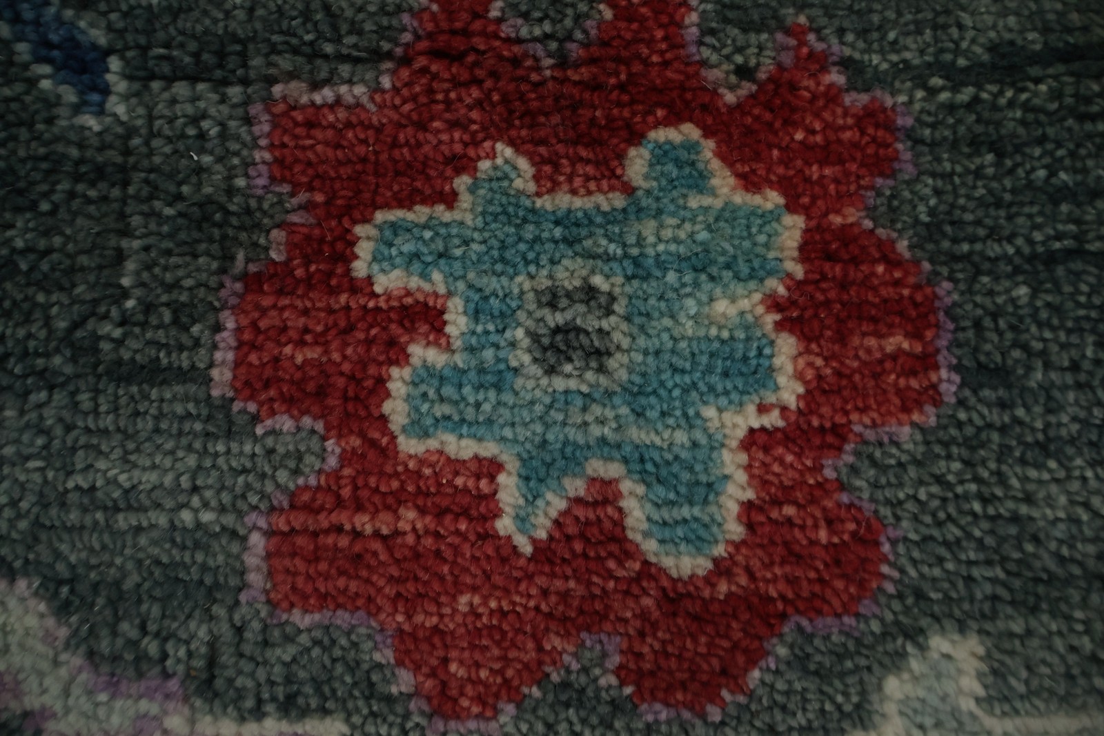 Gray Oushak Oriental Area Rug 8×10 All-Over Floral Handmade Room Size Carpet