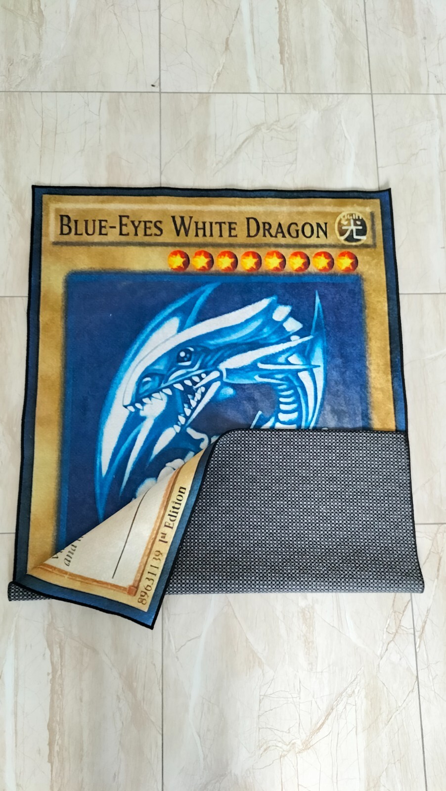 Blue Eyes White Dragon Rug, Kids Room Rug, Non Slip Floor Rug, Area Rug, 3D Rug