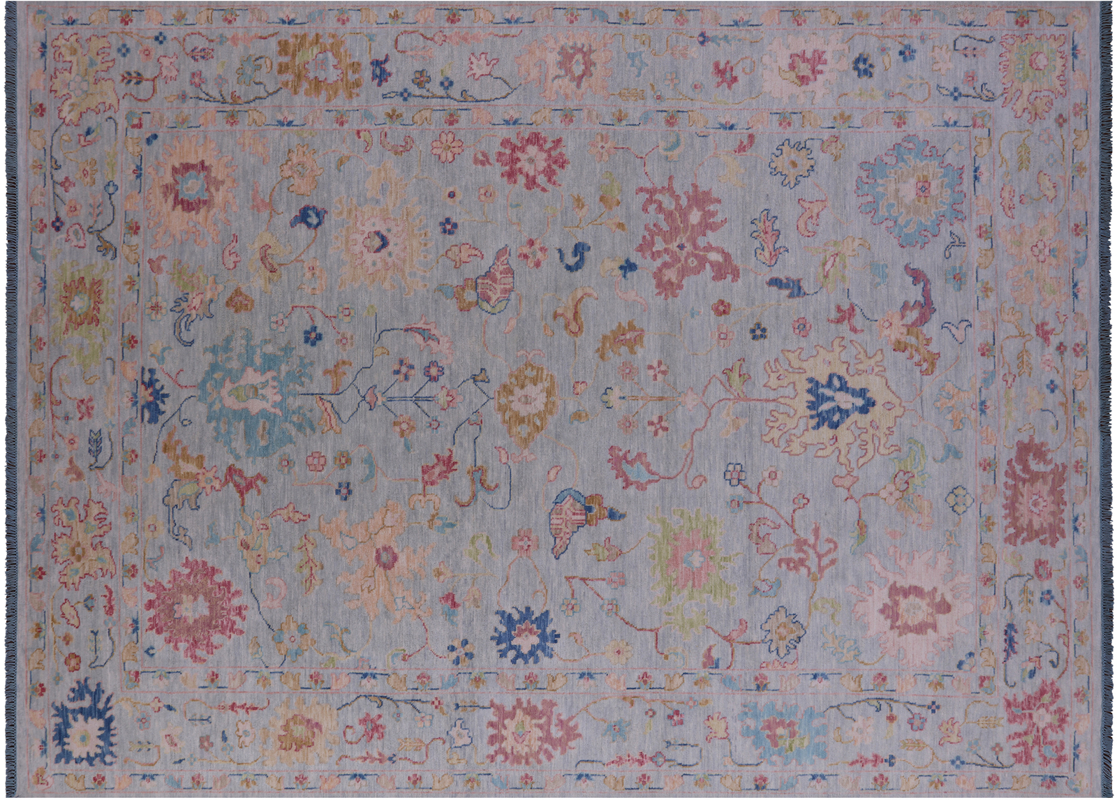Turkish Oushak Hand Knotted Wool Rug 10′ 0″ X 13′ 10″ – Q21223