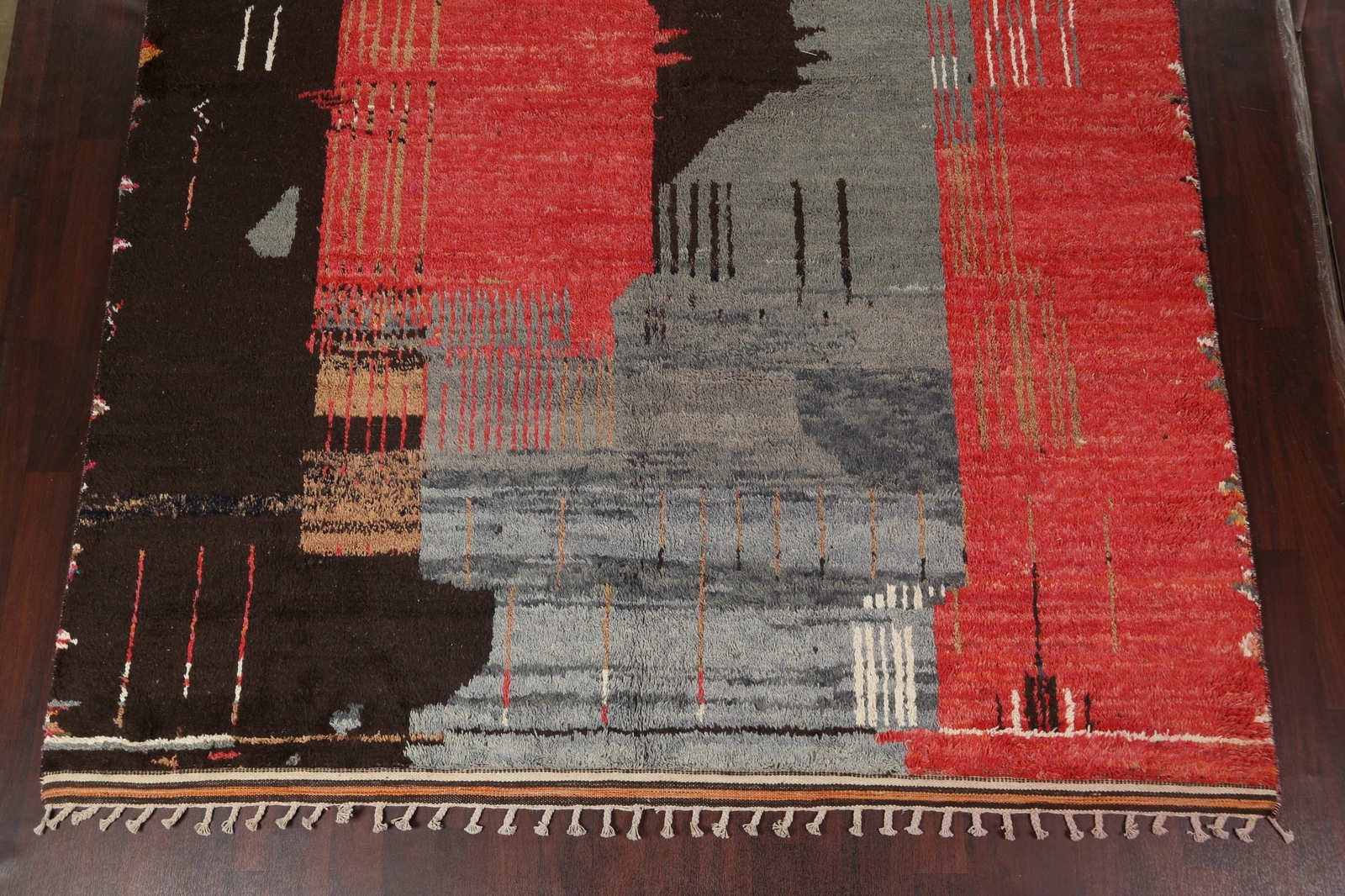 Luxury Hand-Knotted Contemporary Moroccan Wool Large Rugs 10×15 ft
