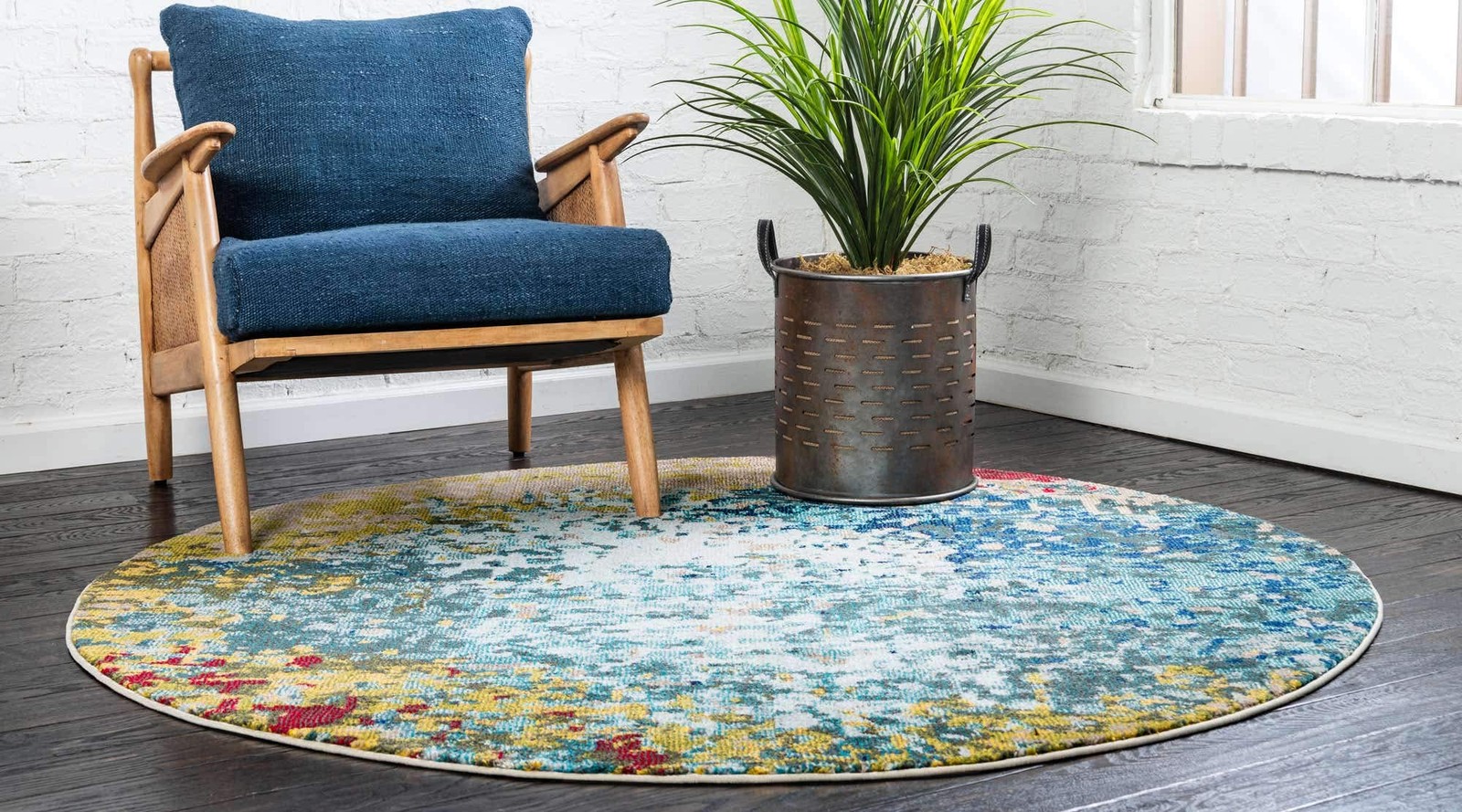 Unique Loom Estrella Collection Colorful Gradient Abstract Vintage Distressed