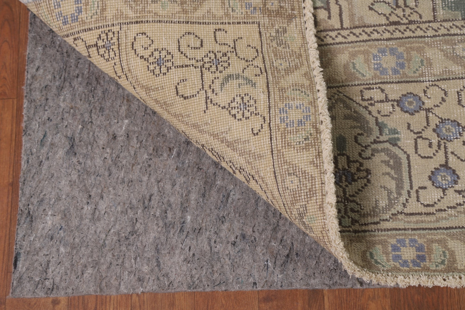 Traditional Style Wool Distressed Area Rug 9×12 ft Hand-knotted for Living Room