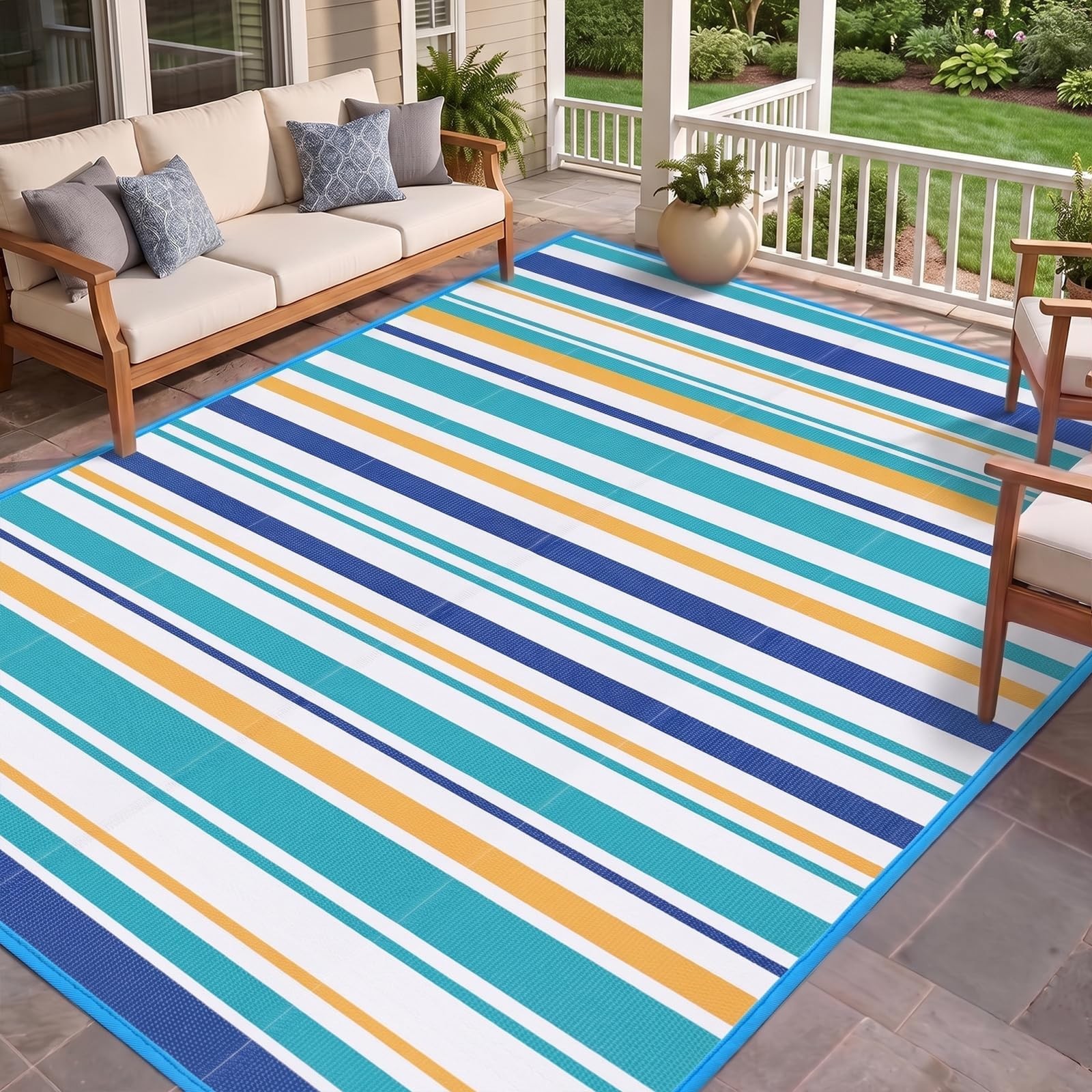 Outdoor Patio Rug Waterproof Camping – Outdoor Plastic Straw Rug Area Carpet …