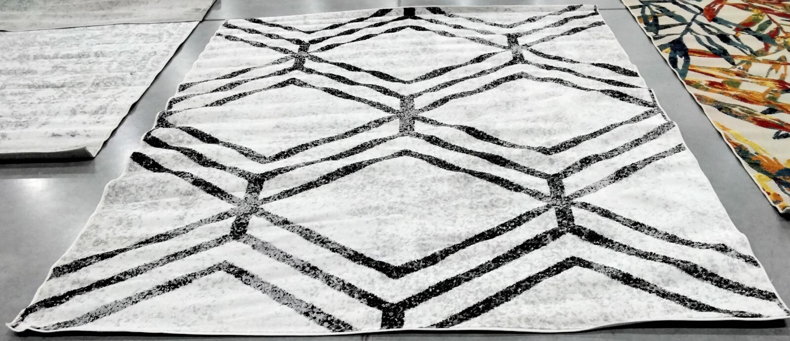 IVORY / CHARCOAL 8′ X 10′ Back Stain Rug, Reduced Price 1172757288 ADR253B-8