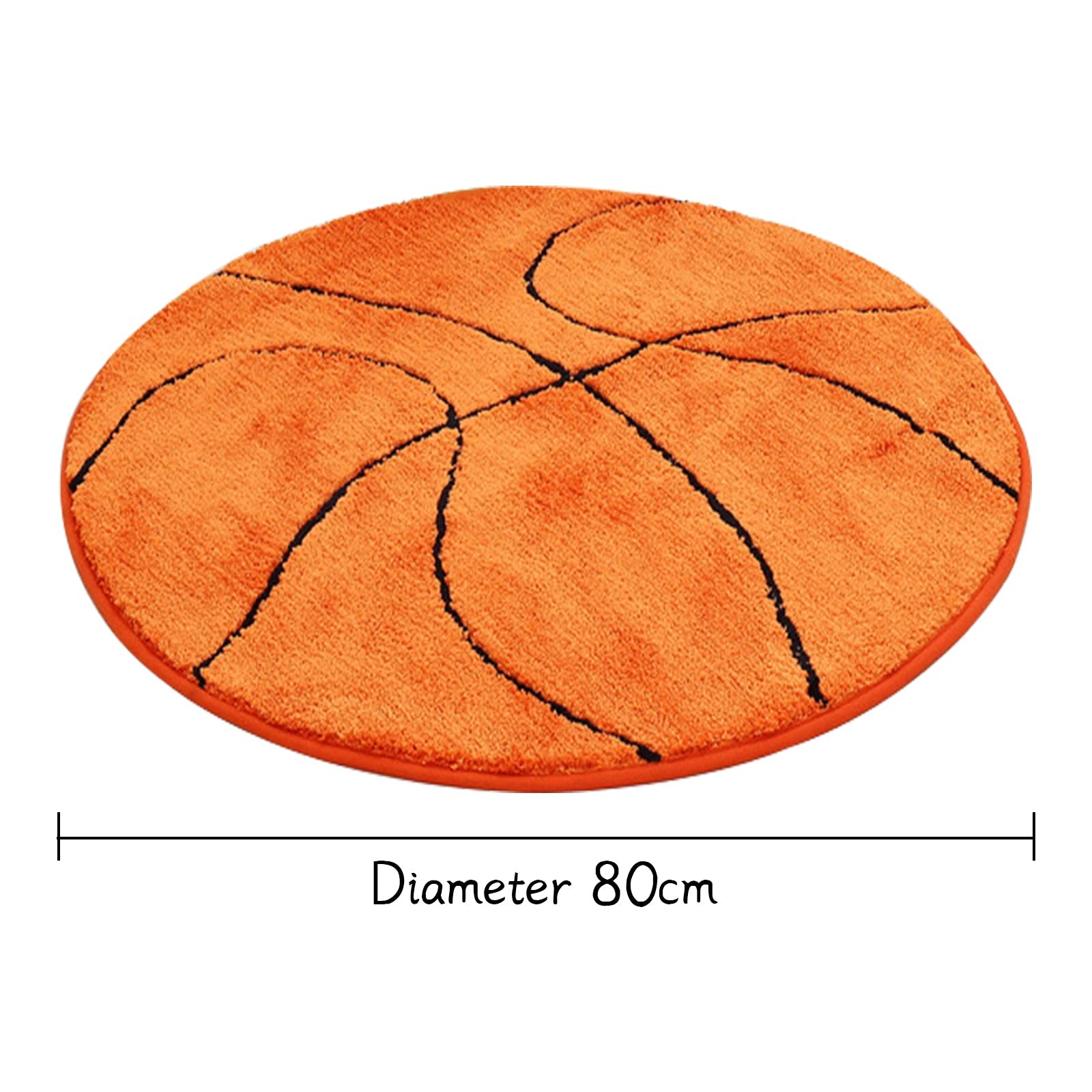 Basketball Rug Round Area Rug Sports Themed Bedroom Living Room Decor 3ft