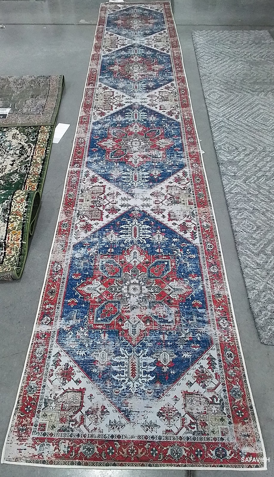 BLUE / RED 2′-6″ x 14′-0″ Flaw in Rug, Reduced Price 1172792232 TSN102M-214