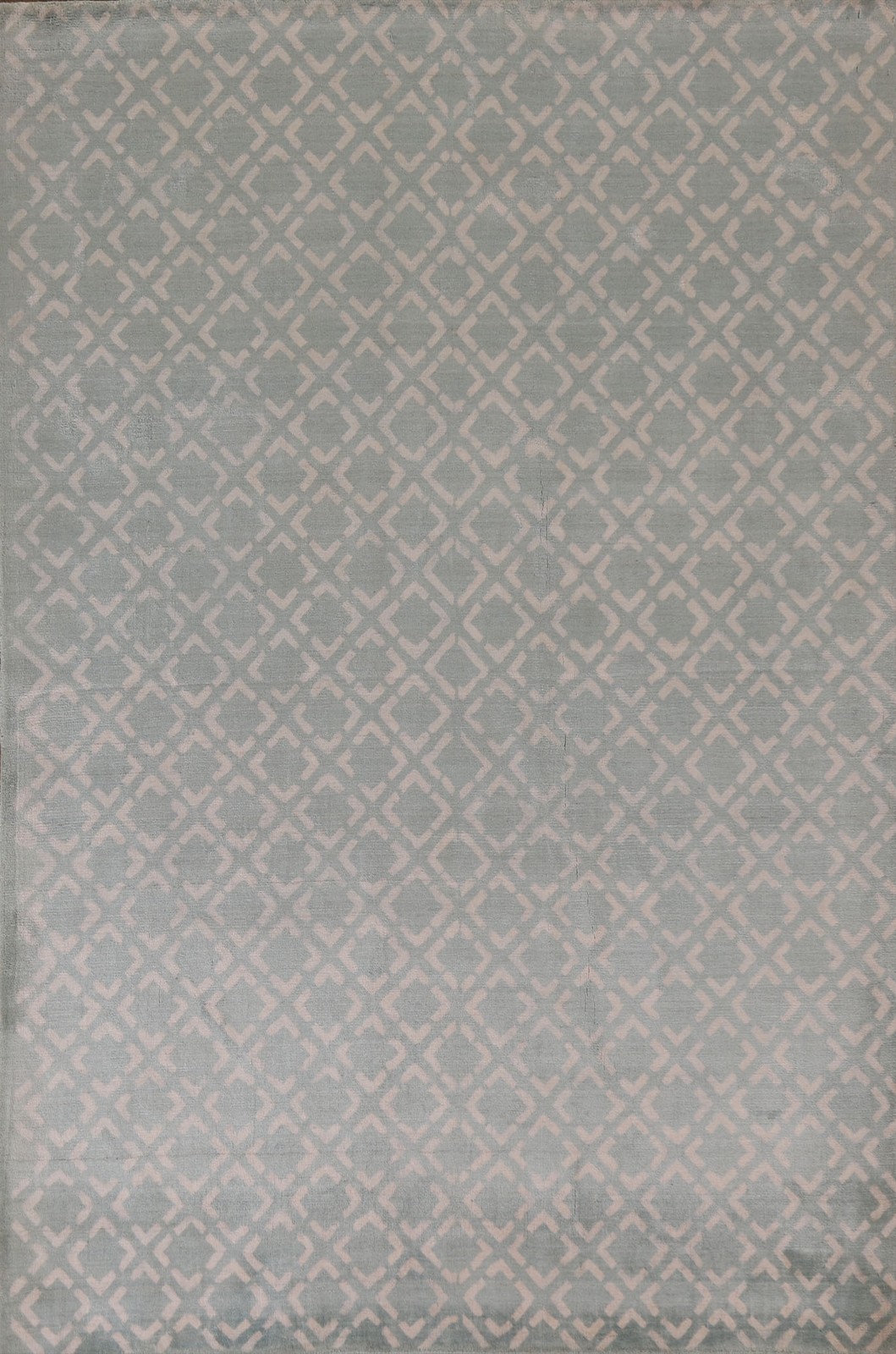All-Over Geometric Modern Area Rug 6×8 Contemporary Hand-made Wool Green Carpet