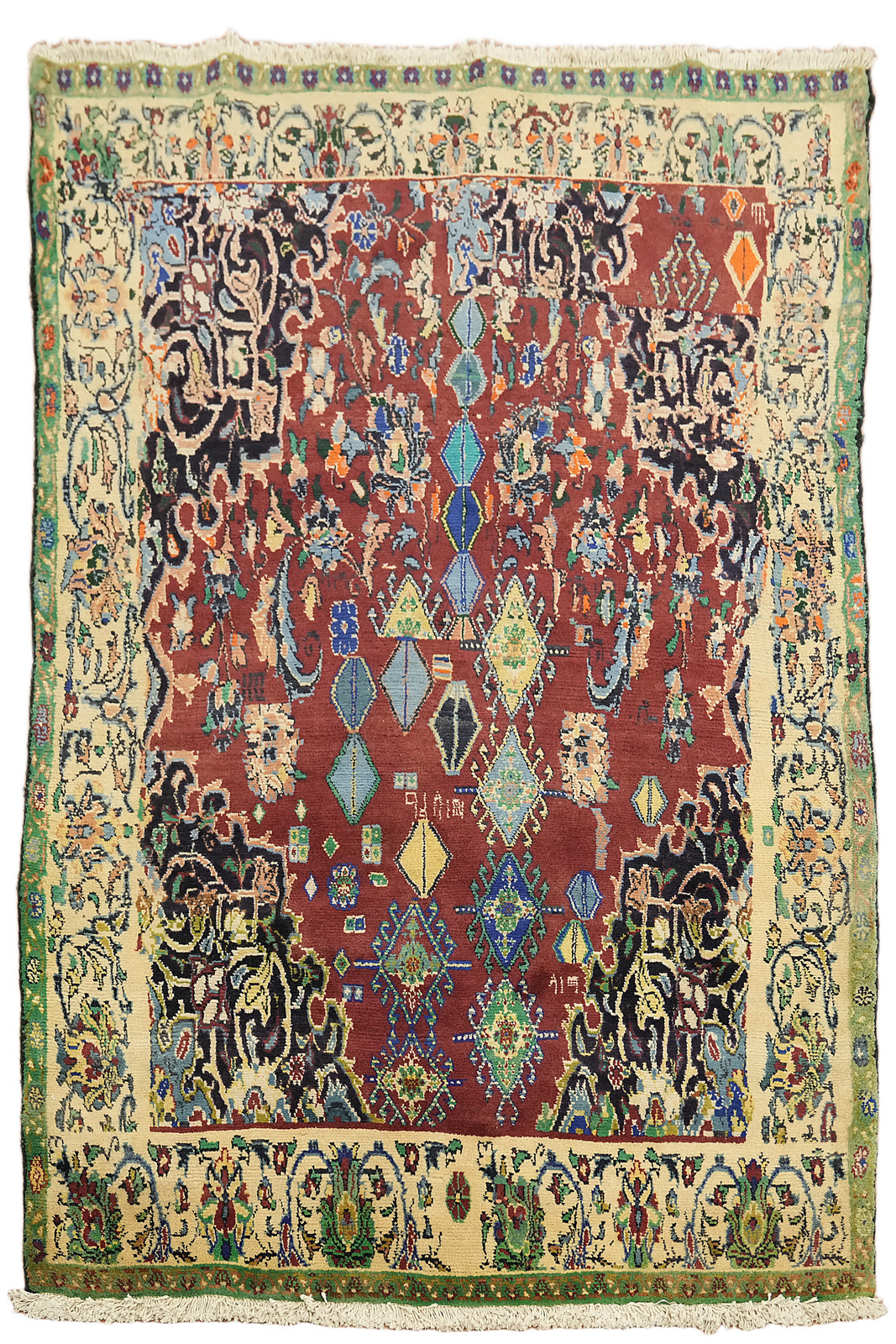 Traditional Artistry Modern Design 4×7 Hand-Knotted Wool Medallion Area Rug