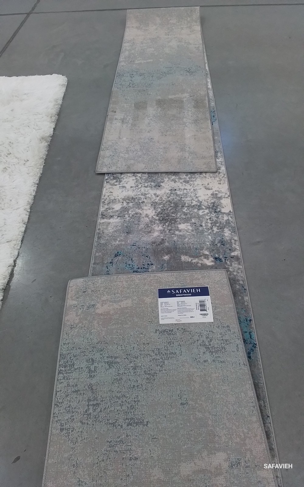 LGREY / BLUE 2′-0″ x 22′-0″ Back Stain Rug, Reduced Price 1172781354 BNT822F-222
