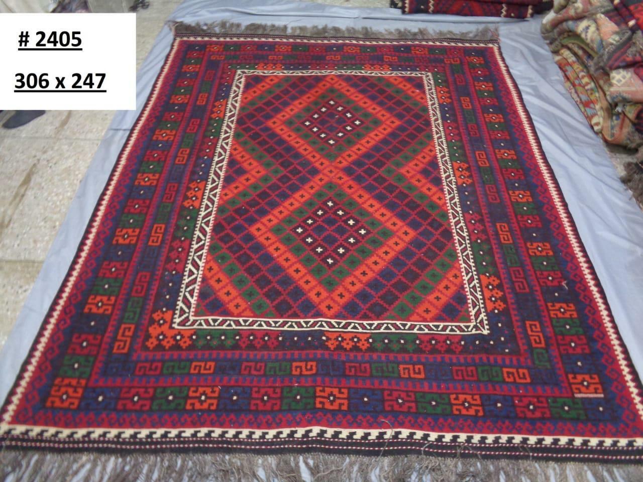 New Afghan kilim hand woven 10´0 x 8´1
