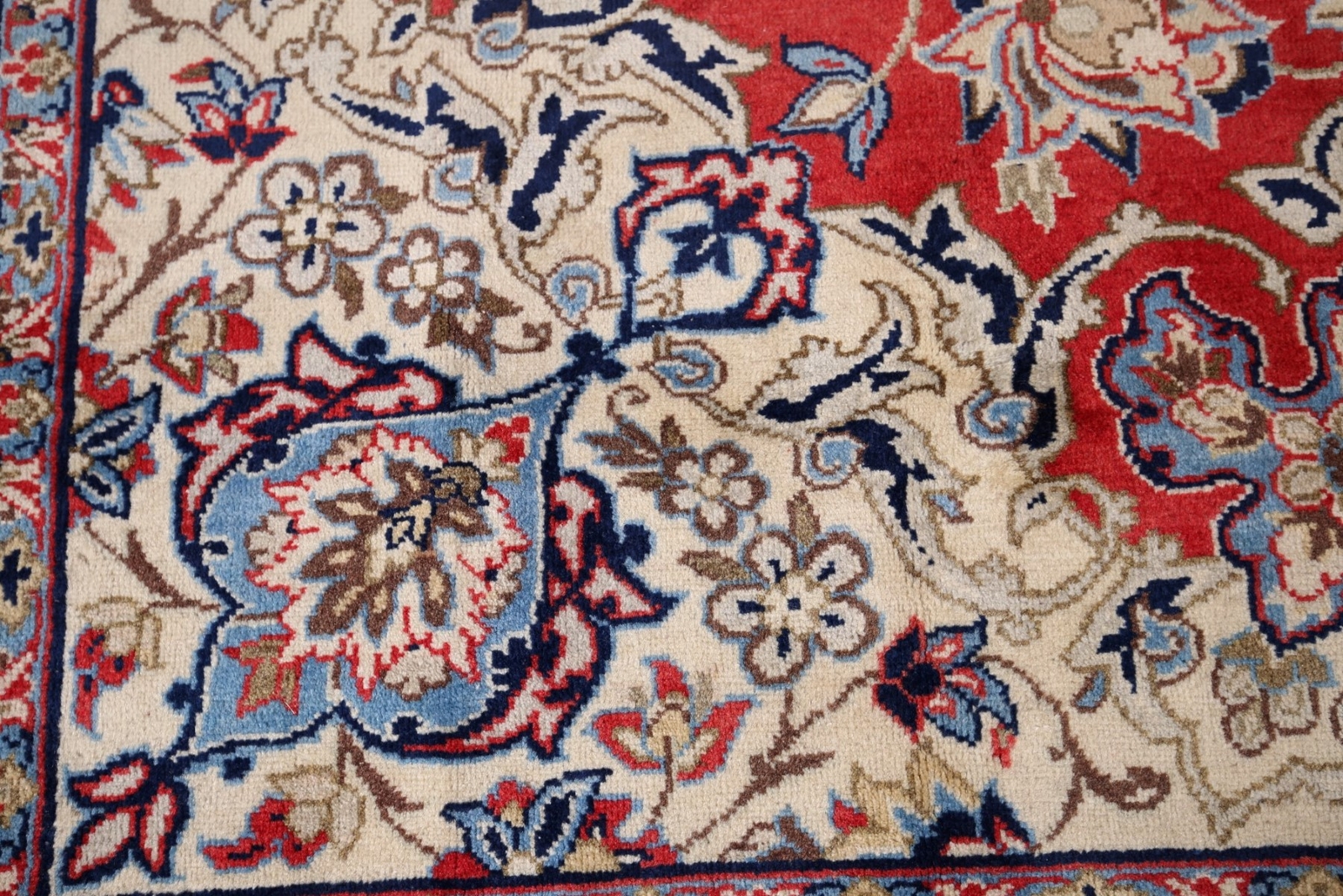 Traditional Najafabad Red/ Navy Blue Area Rug 9×13 Wool Handmade Room Size Rug
