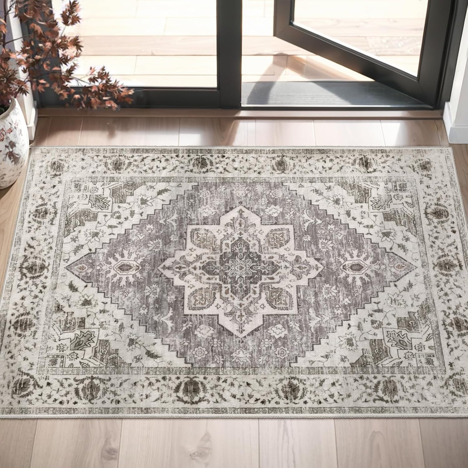 SERISSA Boho Rugs for Entryway, 2×3 Entryway Rug Non-Slip Washable Small Area Ru
