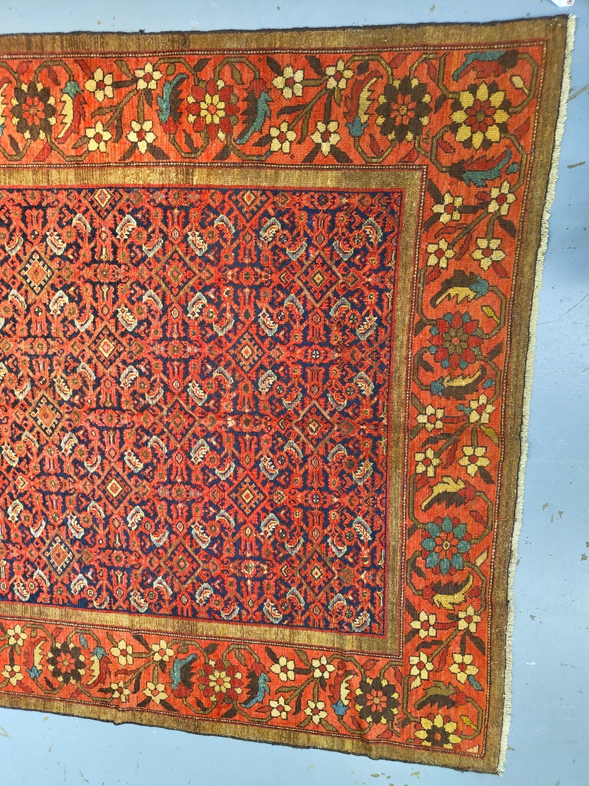 Antique Wool Rug (13’1″ x 6’9″) – A Legacy in Every Thread