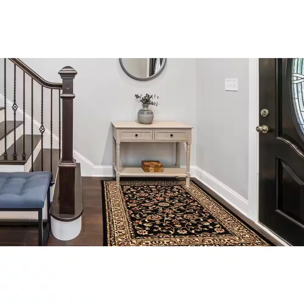 Marash Black 31 in Doormat 3 Ft. X 4 Ft. Area Rug
