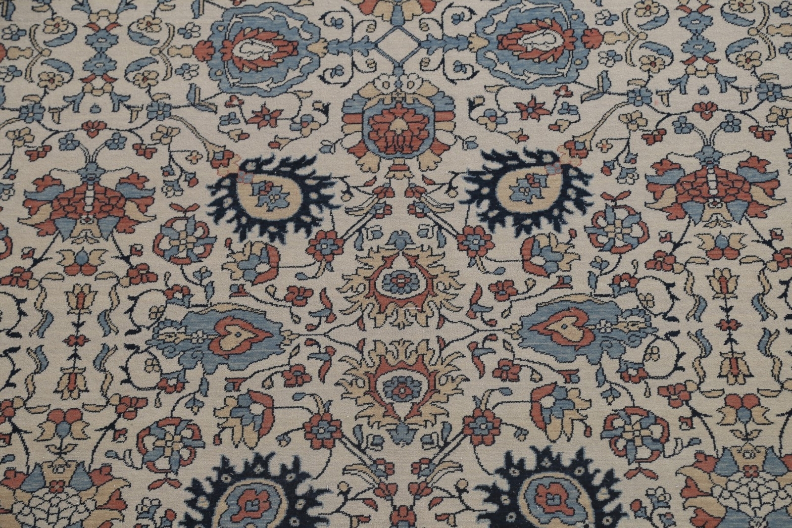 Floral Ivory/ Beige Sultanabad Ziegler Turkish 10×13 Area Rug Hand-knotted Wool