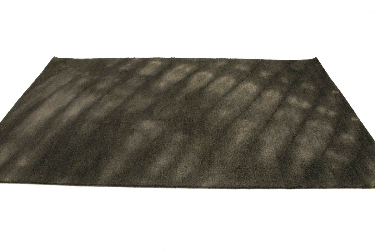 5×8 Charcoal Hand-Tufted Wool Rug Modern Tie-Dye Style Living Room Carpet