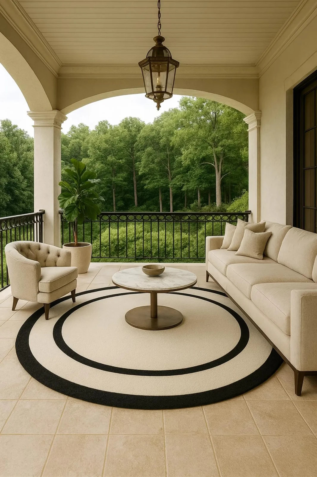Luxurious Modern Hand-Tufted Circle Rug – Premium Soft Texture, Bold Black