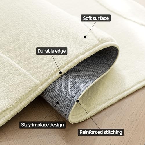 Indoor Area Rugs, Soft-Touch Washable Home Decor Carpet for Living Room