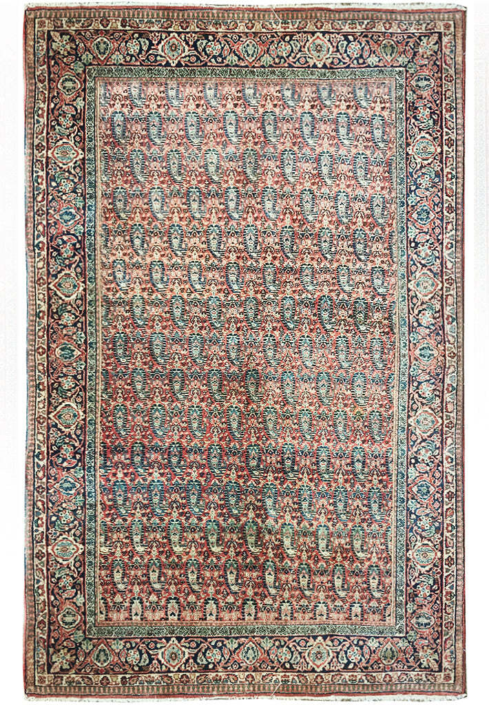 4′ x 6′ Antique Estate Rug Perssian Bijaar Paisely #F-6198