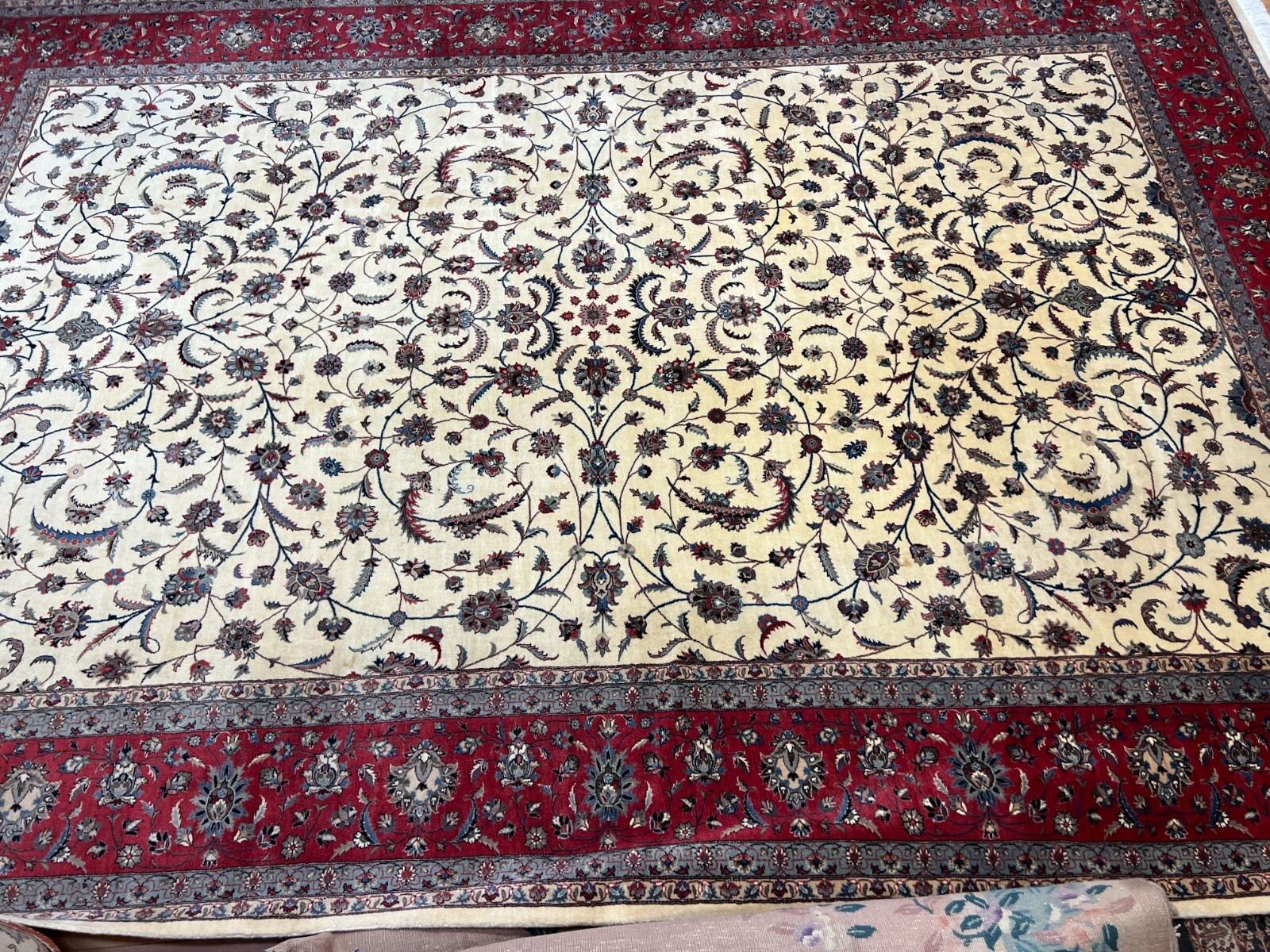 10’1″ x 14’10” Pakistani Tab riz Oriental Rug – Full Pile – Hand Made – 100% Woo