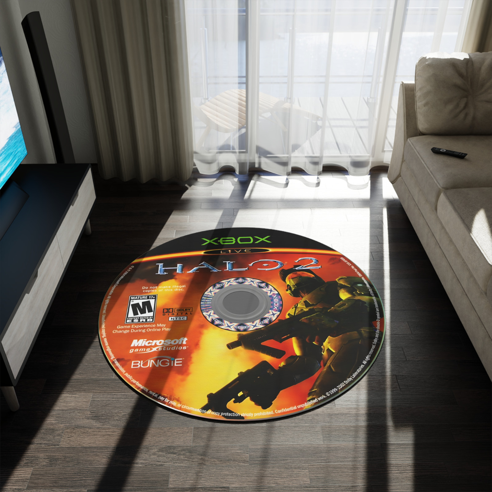 Halo 2 Master Chief Retro Gaming Rug Gamer Decor classic xbox gift for him