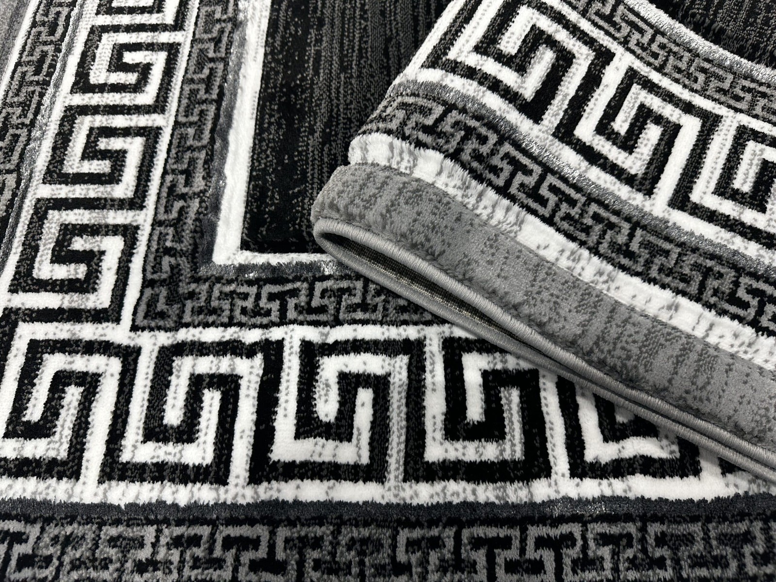 Abstract Thick Area Rug Hand Carved Modern Geometric Carpet