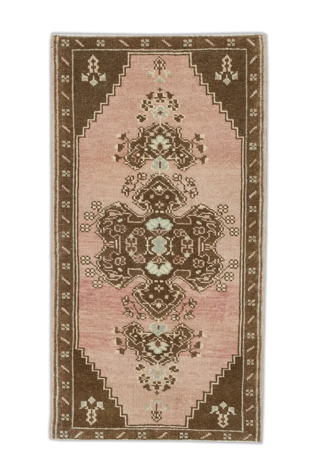 Oriental Hand Knotted Vintage Turkish Mini Rug 1’8″ x 3’1″ #9112