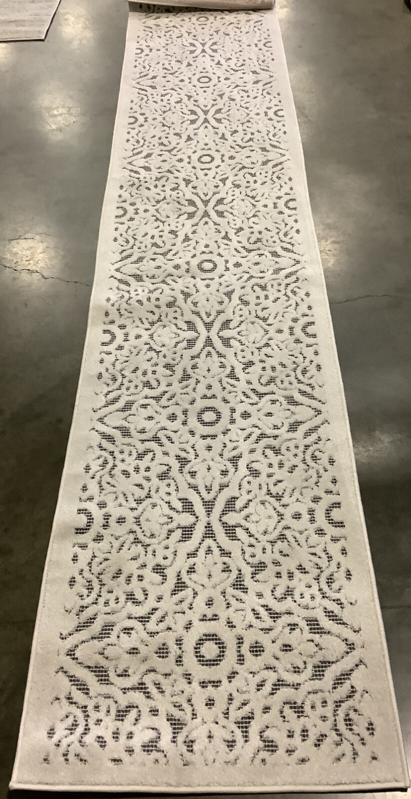 IVORY / GREY 2′-2″ X 11′ Flaw in Rug, Reduced Price 1172666177 CBN662A-211