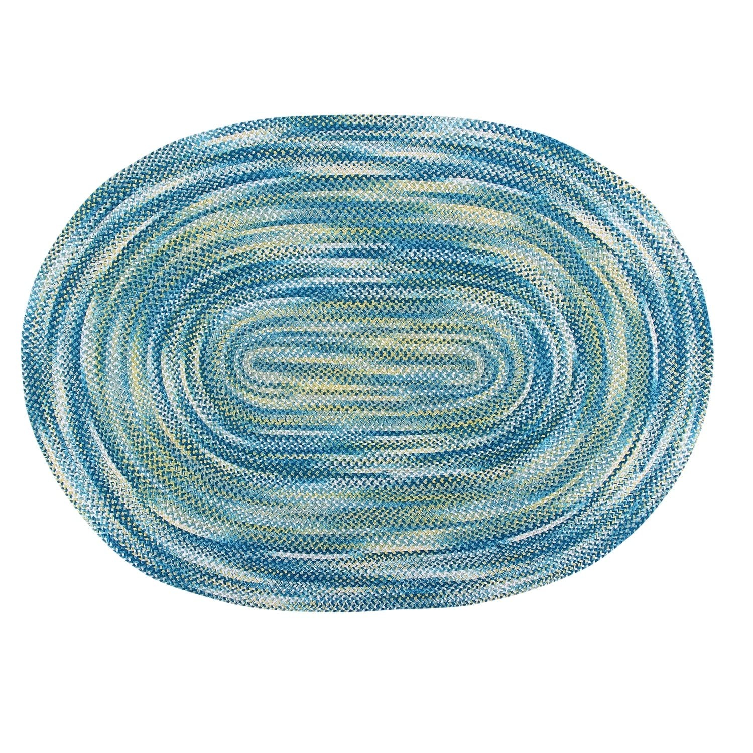 Better Trends Ombre Braided Area Rug 27 X 45 Oval Reversible And Durable 100