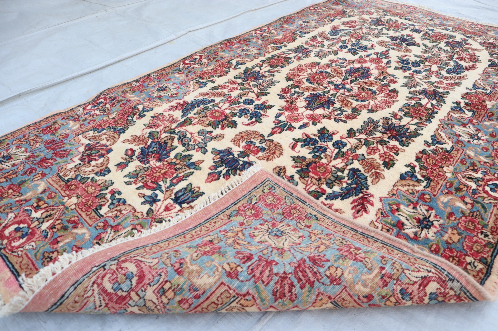 Antique Rug 2’9×5’3 ft Beige Handmade Trible Area Rug- 3×5 Entryway Rug-Kids Rug