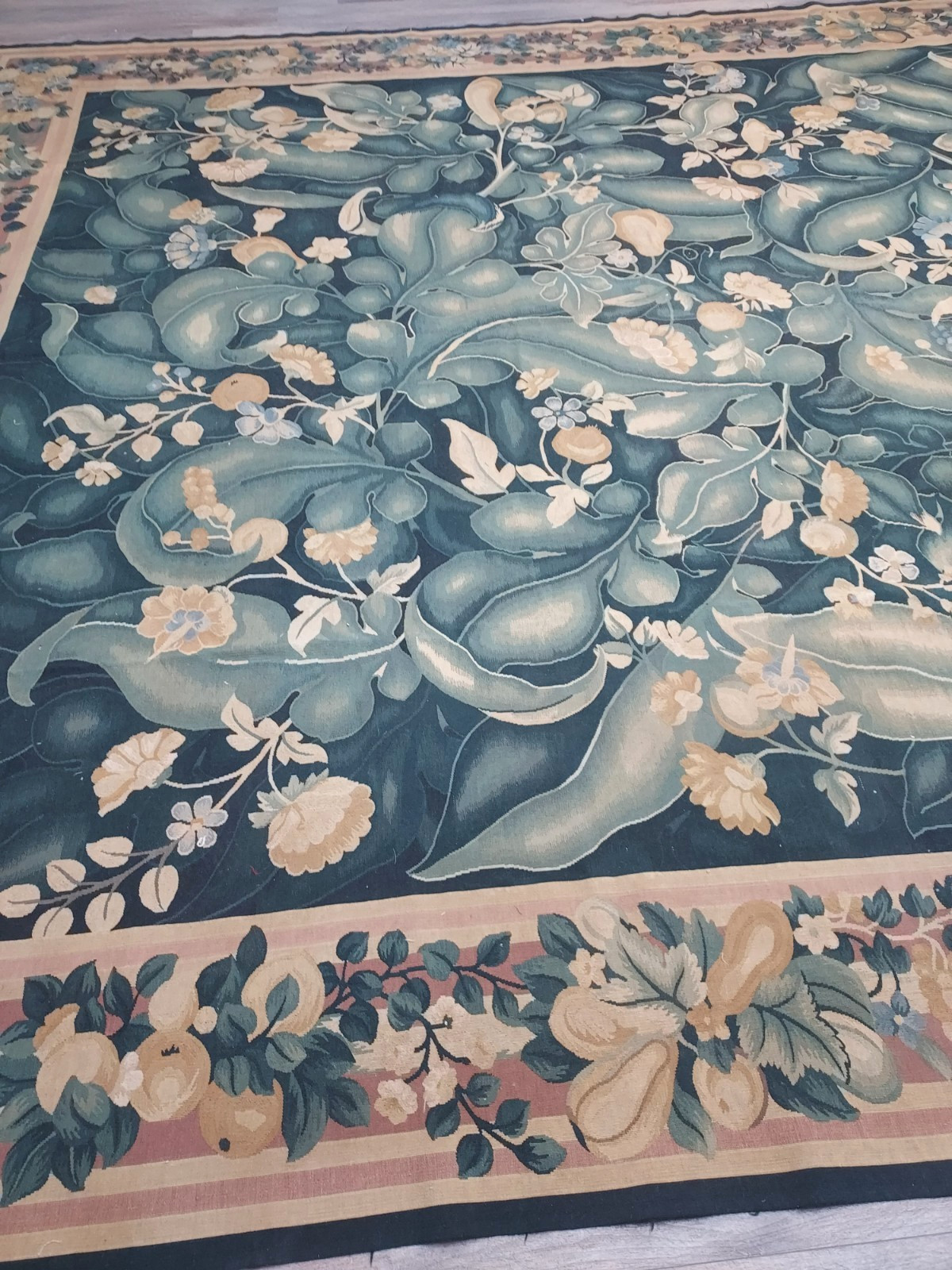 French Chinese Tapestry Hand Made Super Fine Rug 11.5×17.5 Ft