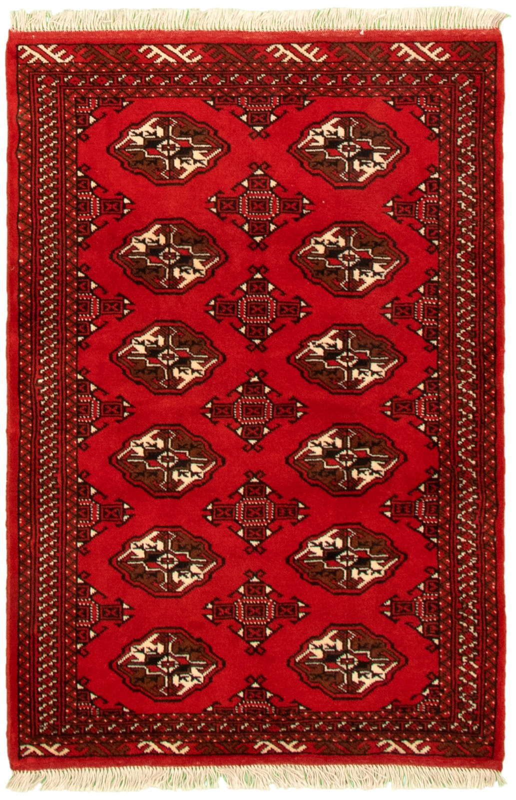 Vintage Hand-Knotted Area Rug 3’5″ x 5’0″ Traditional Wool Carpet