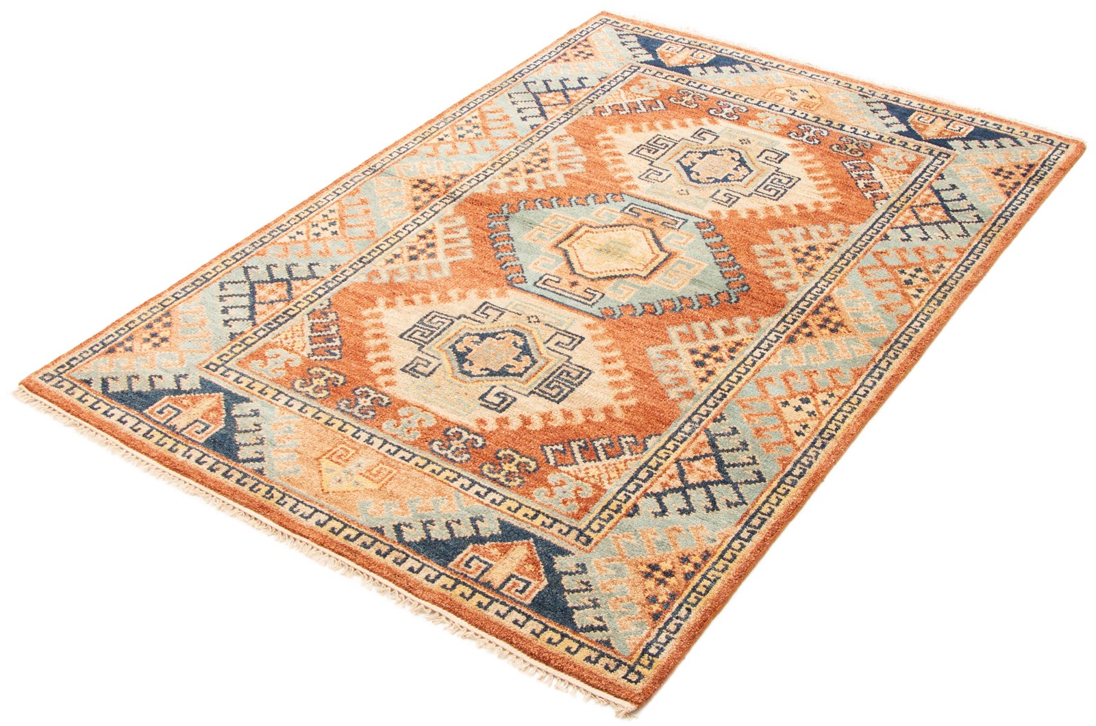 Vintage Traditional Hand-Knotted Area Rug 5’5″ x 8’0″ Oriental Wool Carpet