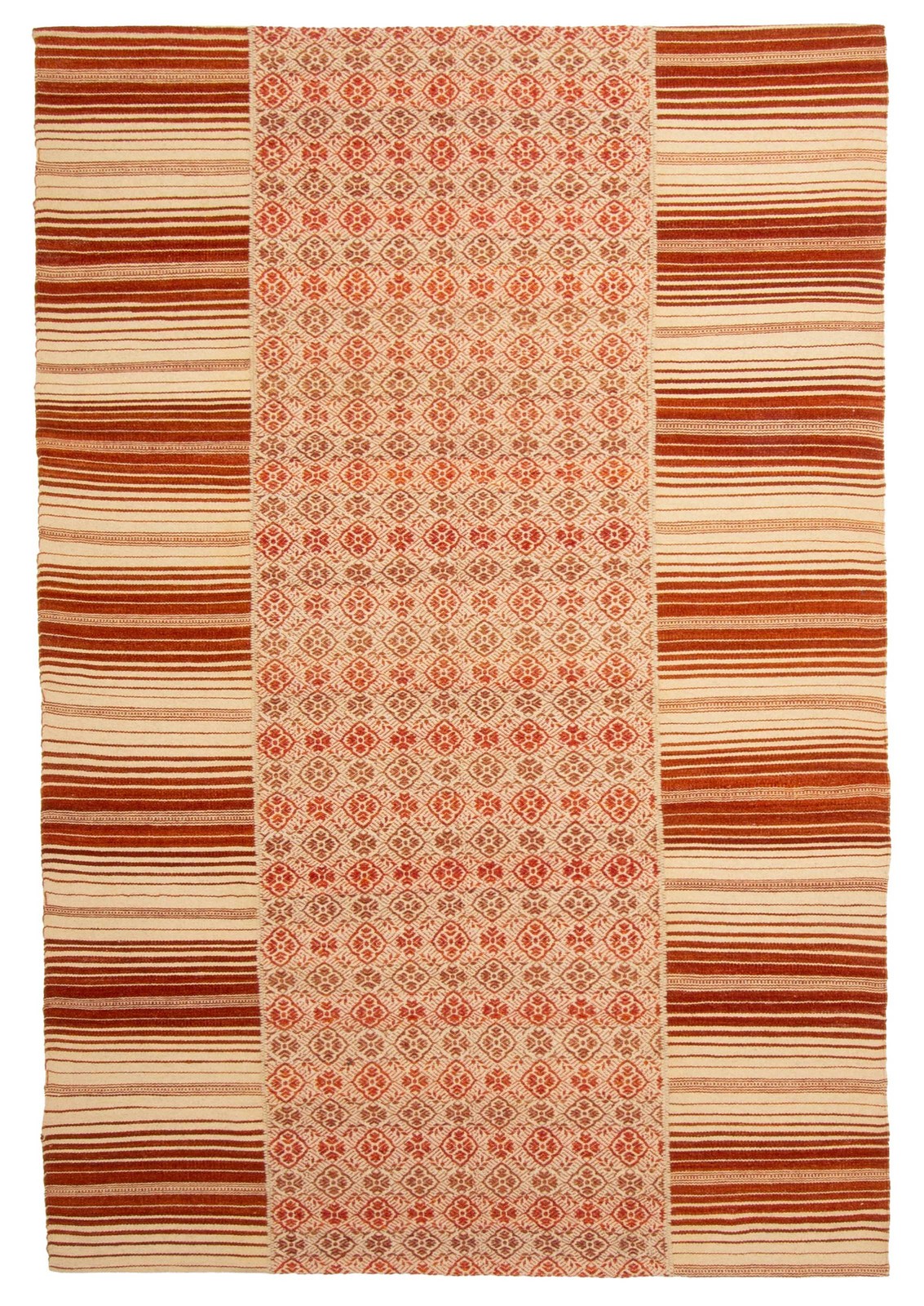 Vintage Hand Woven Area Rug 5’1″ x 7’7″ Traditional Wool Oriental Carpet