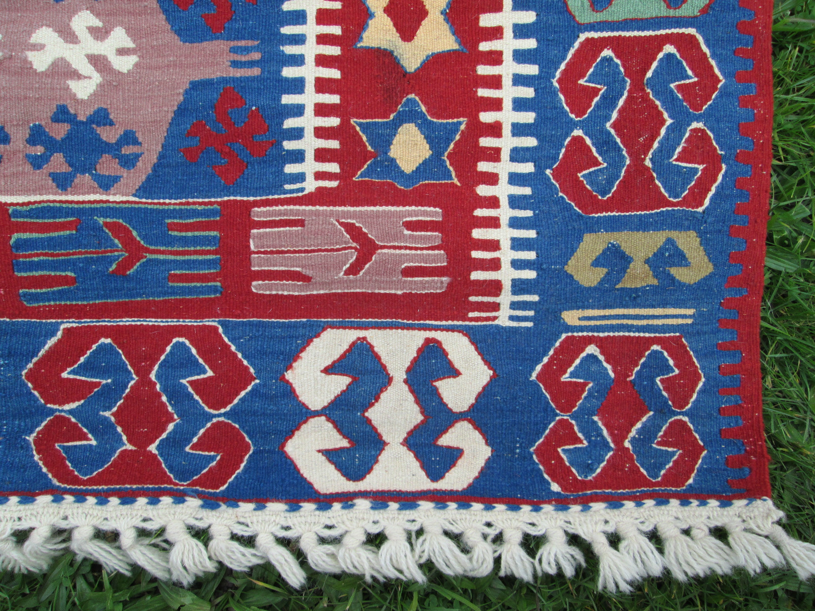 Traditional Tribal Kilim Wool Rug Flat Split Weave 45″ by 80″ Happiness Marriage