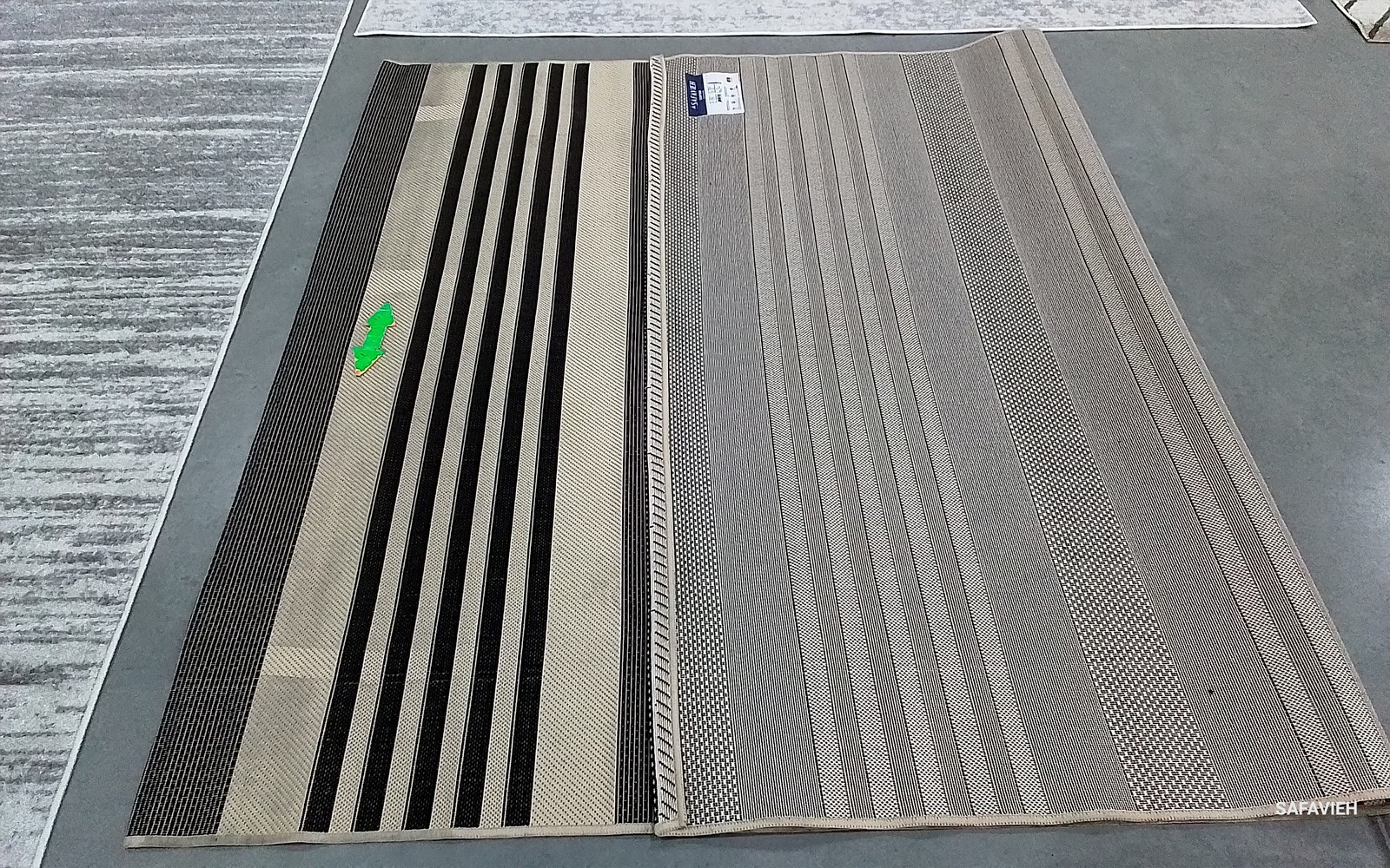 BLACK / BONE 6′-7″ x 9′-6″ Stained Rug, Reduced Price 1172801588 CY6062-216-6