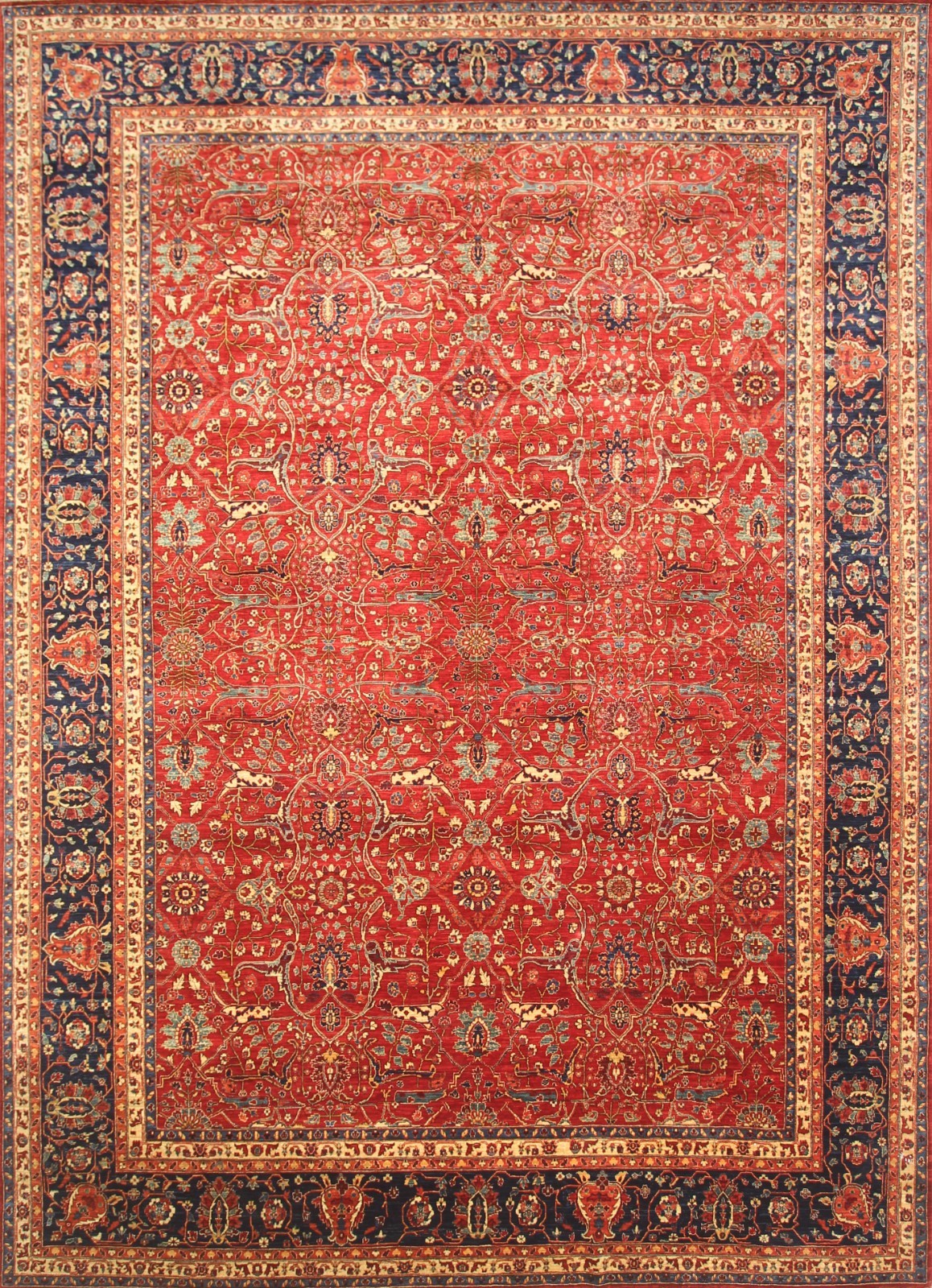 10×14 ft Red Bidjar Afghan Hand Knotted Wool Oriental Rug